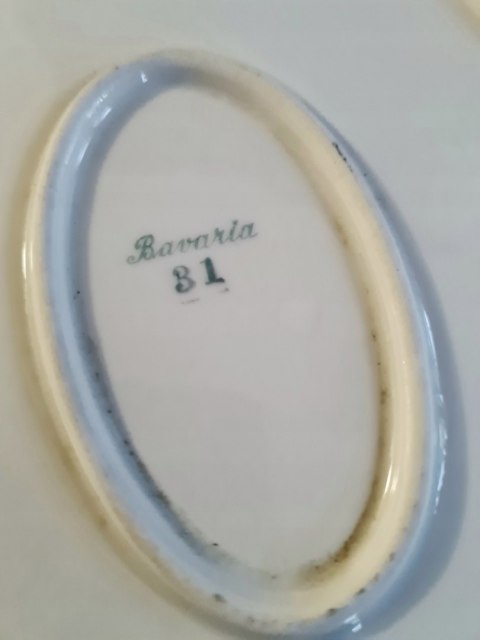 Duża patera / półmisek w stylu art-deco, 30 cm, Bavaria porcelana lata 30.