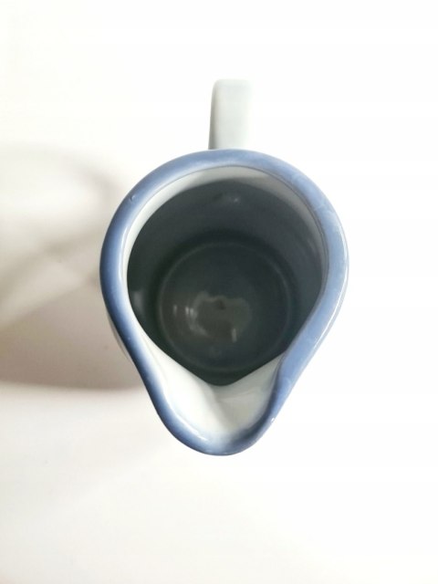 Elegancki szary mlecznik porcelit Pruszków PRL 250 ml