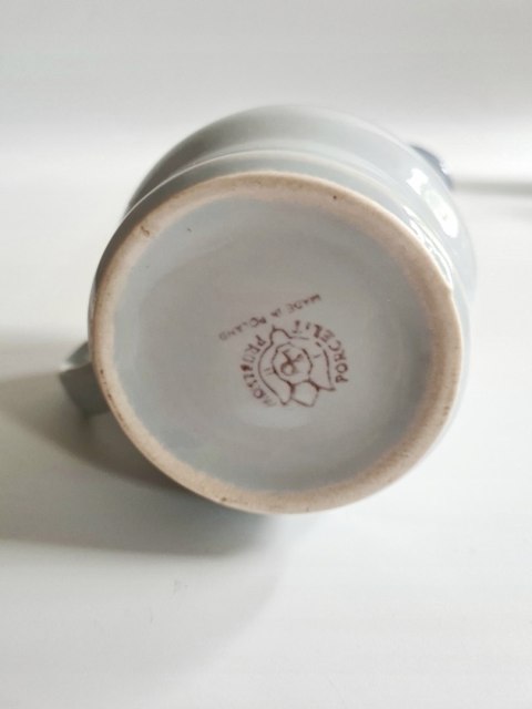 Elegancki szary mlecznik porcelit Pruszków PRL 250 ml