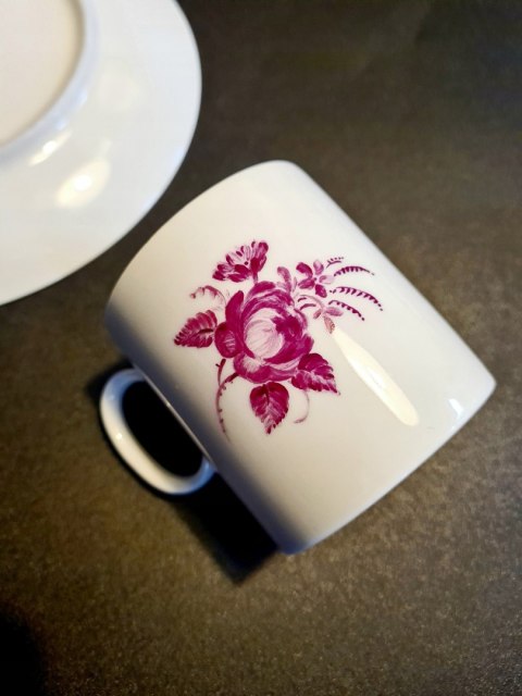 Filiżanka 120 ml Thomas (grupa Rosenthal) ręcznie malowana, talerzyk unikat