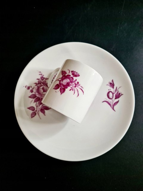 Filiżanka 120 ml Thomas (grupa Rosenthal) ręcznie malowana, talerzyk unikat