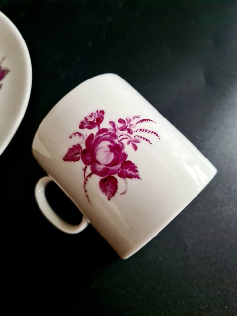 Filiżanka 120 ml Thomas (grupa Rosenthal) ręcznie malowana, talerzyk unikat