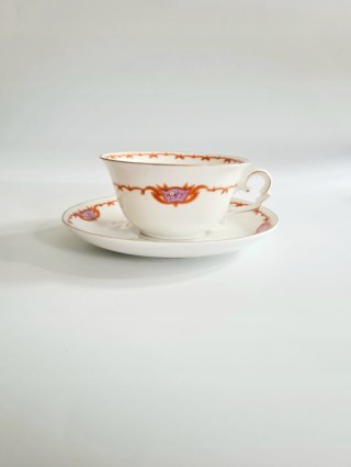 Filiżanka duo KPM Krister, przedwojenne, art deco, 200 ml cienka porcelana