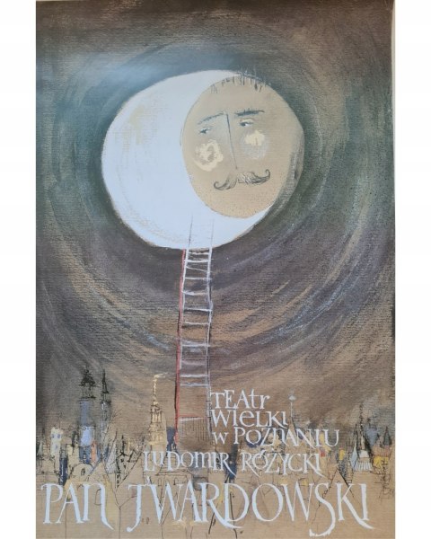 Oryginalny plakat teatralny "Pan Twardowski" Ryszard Kaja 1998r.