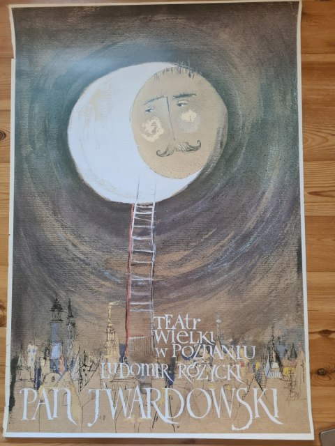 Oryginalny plakat teatralny "Pan Twardowski" Ryszard Kaja 1998r.