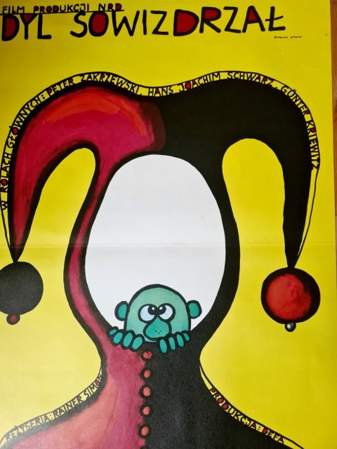 Plakat filmowy B. Butenko "Dyl Sowizdrzał" lata 70., oryginał 58x83 cm