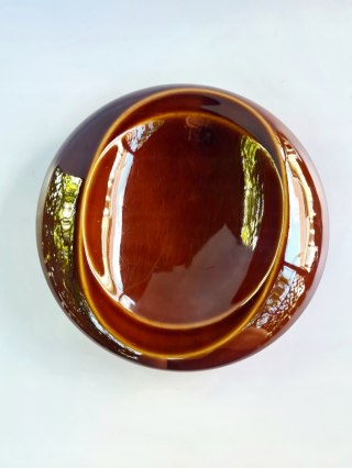 Porcelit Pruszków - duża popielnica gabinetowa / patera 21,5 cm,