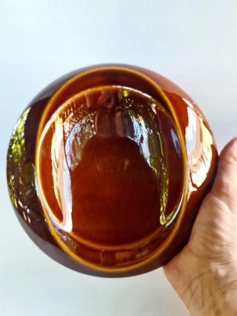 Porcelit Pruszków - duża popielnica gabinetowa / patera 21,5 cm,
