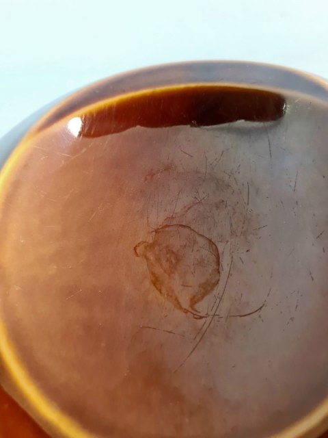 Porcelit Pruszków - duża popielnica gabinetowa / patera 21,5 cm,