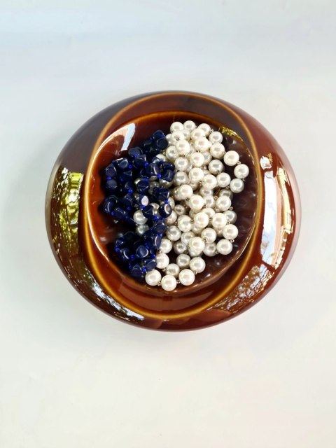 Porcelit Pruszków - duża popielnica gabinetowa / patera 21,5 cm,