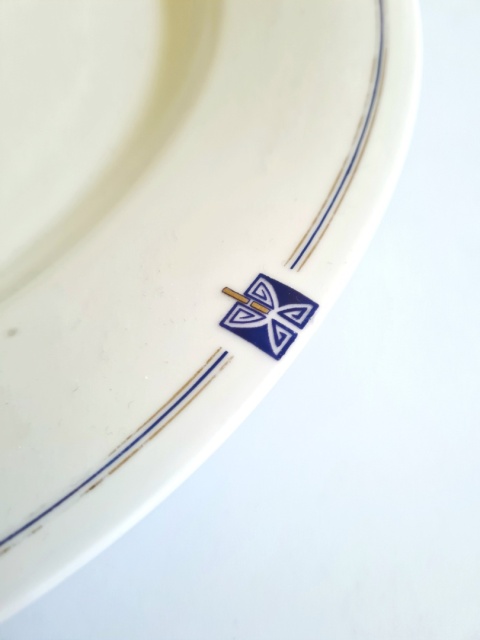 Duża porcelanowa patera 36 cm art-deco Niemcy / Śląsk? elegancka