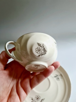Filiżanka ze spodkiem Art Deco EPIAG Loket (Springer & Co.), lata 20./30
