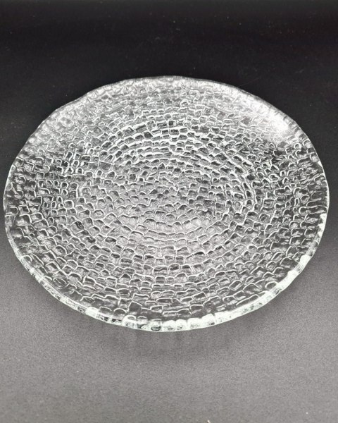 Patera 24 cm "Bruk" Ryszard Serwicki dla HSG "Ząbkowice" klasyk szkło PRL