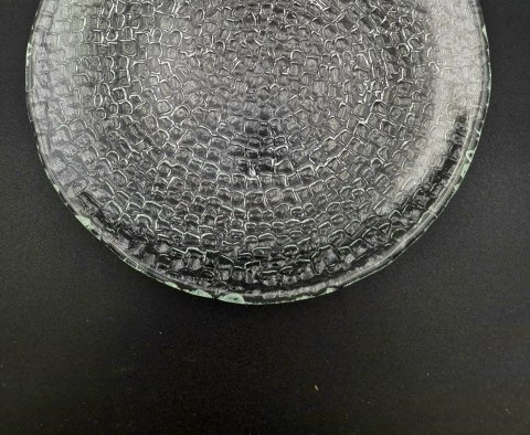 Patera 24 cm "Bruk" Ryszard Serwicki dla HSG "Ząbkowice" klasyk szkło PRL