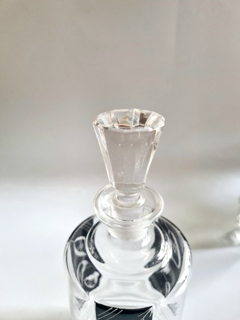 Przedwojenna karafka z 5 kieliszkami art deco Czechosłowacja w stylu Karel Palda