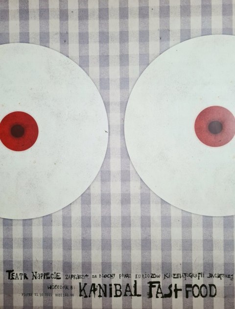 Ryszard Kaja oryginalny plakat 2011 Kanibal fast food 98x68 cm