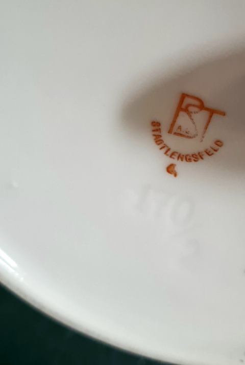 STADTLENGSFELD stuletnia cukiernica osób Art Deco 1920-1931 Porcelana Niemcy