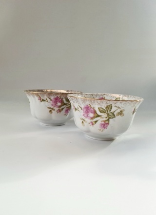 2 miseczki Chodzież Iwona elegancka róża, porcelana