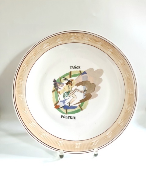 Chodzież porcelanowa patera Tańce polskie Z. Stryjeńska 31 cm klasyk PRL