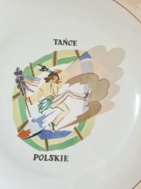 Chodzież porcelanowa patera Tańce polskie Z. Stryjeńska 31 cm klasyk PRL