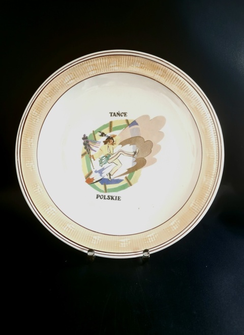 Chodzież porcelanowa patera Tańce polskie Z. Stryjeńska 31 cm klasyk PRL
