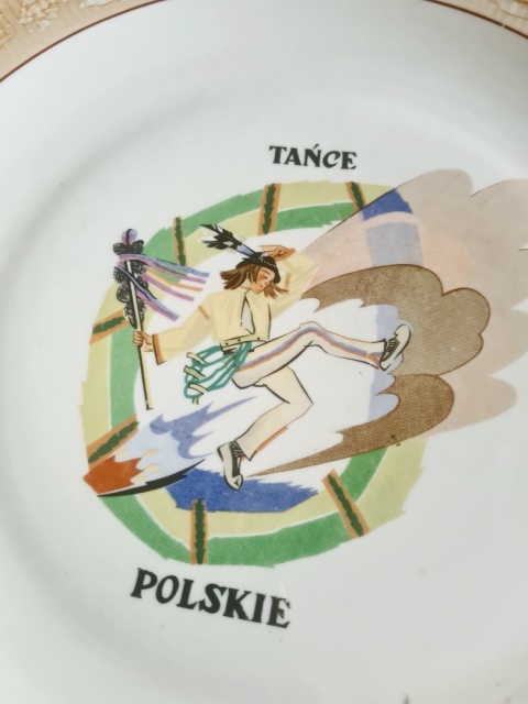 Chodzież porcelanowa patera Tańce polskie Z. Stryjeńska 31 cm klasyk PRL