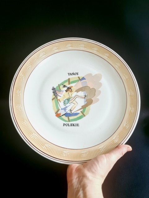 Chodzież porcelanowa patera Tańce polskie Z. Stryjeńska 31 cm klasyk PRL