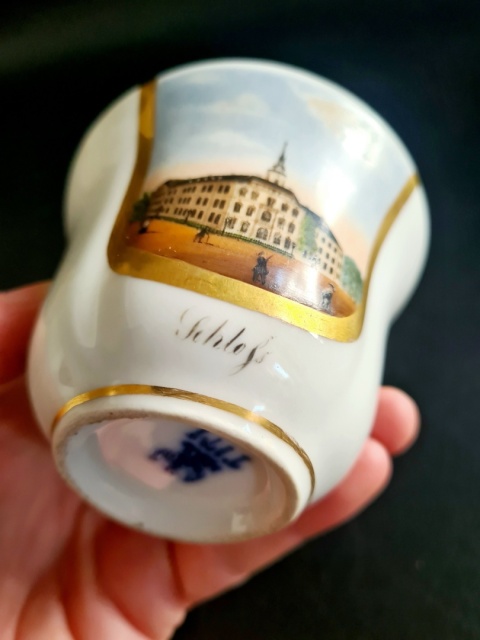 Filiżanka Carl Tielsch z wedutą ok. 1850 r. kolekcjonerska 150 ml