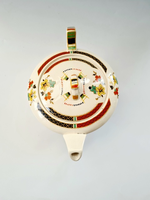 Piękny czajnik / dzbanek do herbaty Alfred Meakin 600 ml angielskie art deco 1937 Princess Shape Marigold