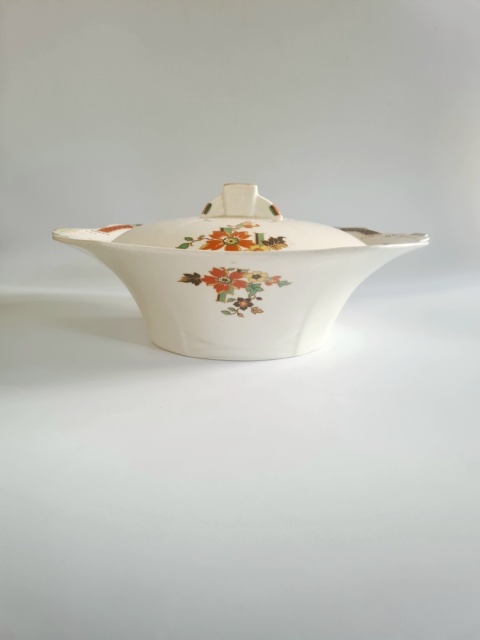 Stara angielska waza Art Deco 1937 Alfred Meakin Princess Shape Marigold