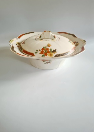 Stara angielska waza Art Deco 1937 Alfred Meakin Princess Shape Marigold