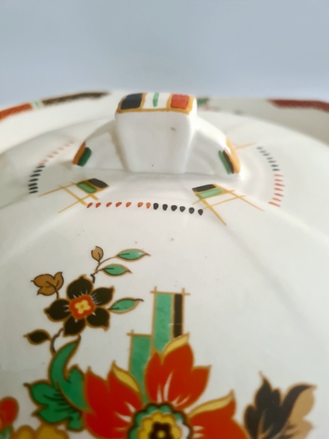 Stara angielska waza Art Deco 1937 Alfred Meakin Princess Shape Marigold