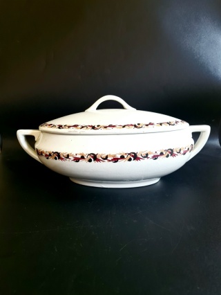 Waza kuchenna art-deco 36 cm, duża i elegancka forma; piękna ceramika