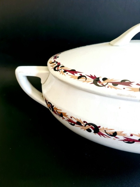 Waza kuchenna art-deco 36 cm, duża i elegancka forma; piękna ceramika