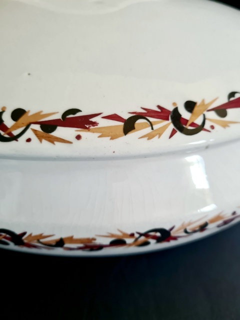 Waza kuchenna art-deco 36 cm, duża i elegancka forma; piękna ceramika