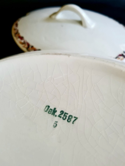 Waza kuchenna art-deco 36 cm, duża i elegancka forma; piękna ceramika