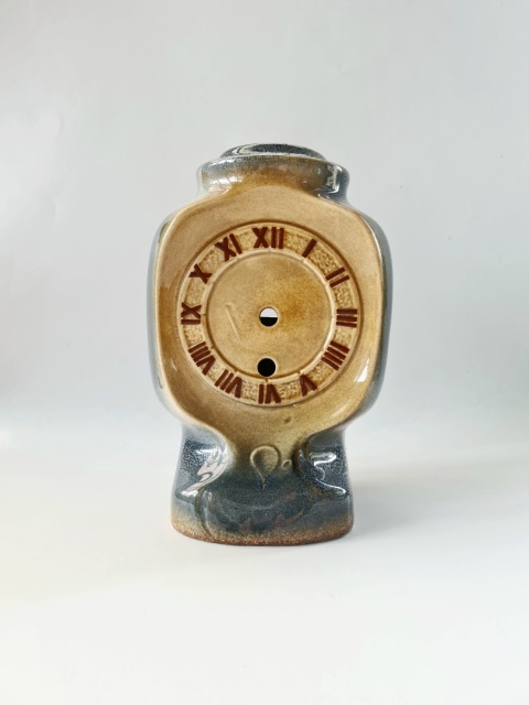Zegar kominkowy Mirostowice piękna obudowa ceramika / porcelit PRL