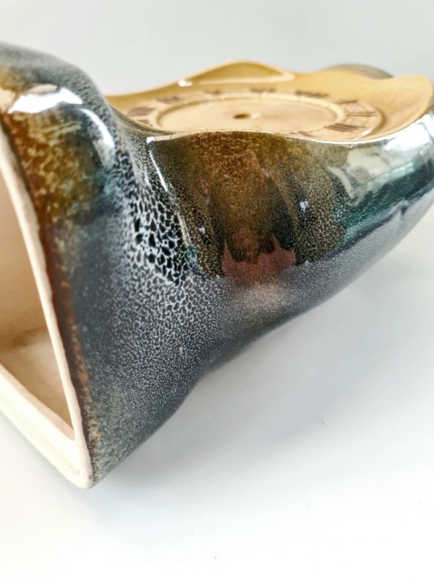 Zegar kominkowy Mirostowice piękna obudowa ceramika / porcelit PRL