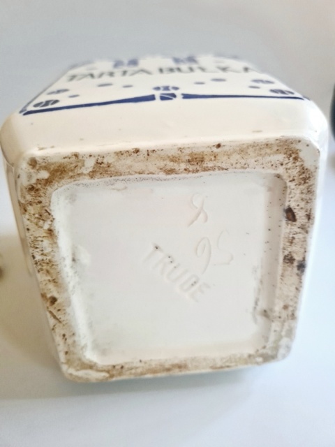 Duży pojemnik art-deco bułka tarta przedwojenny Polska