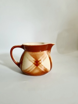 Dzbanek z Bolesławca - art deco Bunzlau na napoje, bdb 0,5 l