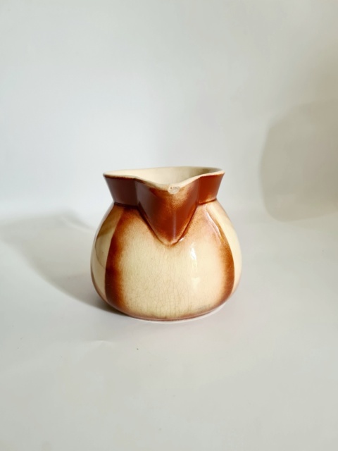 Dzbanek z Bolesławca - art deco Bunzlau na napoje, bdb 0,5 l