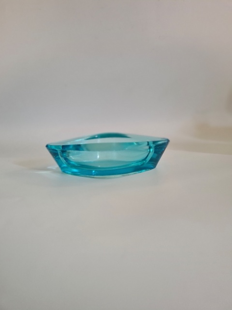 Popielniczka / paterka turkusowa mid century moderm Czechy 14 cm lata 60 /70. vintage