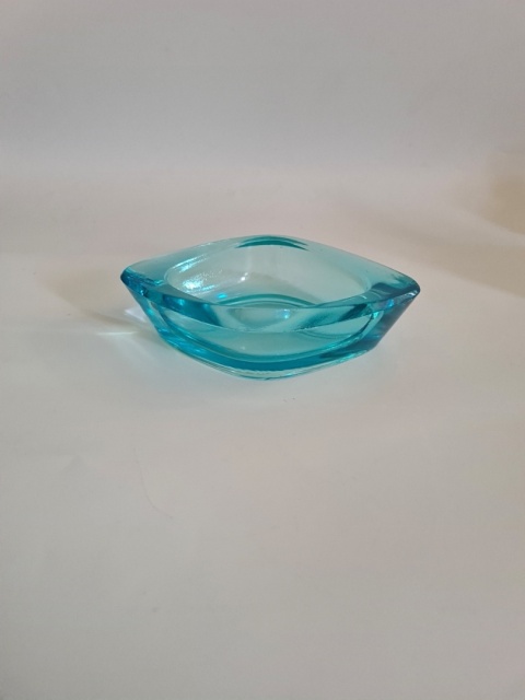 Popielniczka / paterka turkusowa mid century moderm Czechy 14 cm lata 60 /70. vintage