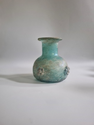 Wazon Murano glass szkło scavo 11,5 cm morski perłowy surowy oryginał