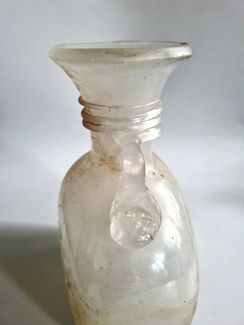 Włoskie szkło artystyczne – wazon Scavo, Murano, lata 70./80. 16 cm