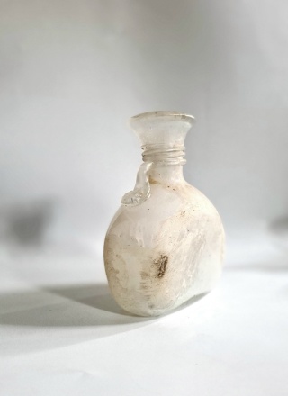 Włoskie szkło artystyczne – wazon Scavo, Murano, lata 70./80. 16 cm