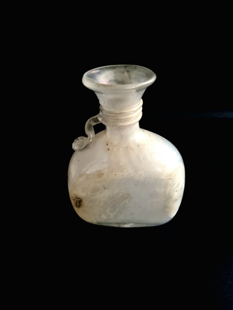 Włoskie szkło artystyczne – wazon Scavo, Murano, lata 70./80. 16 cm